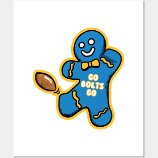 LA Chargers Gingerbread Man Posters and Art